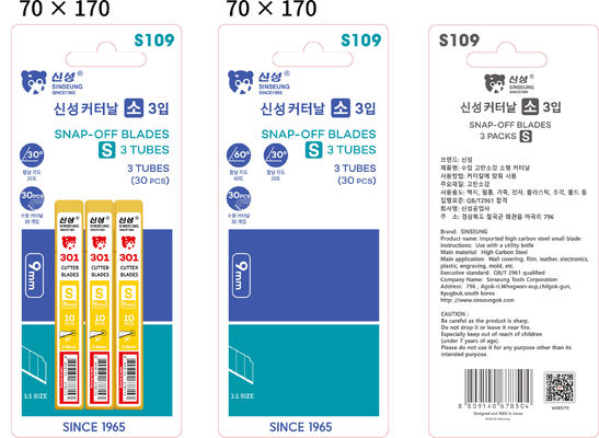 Κόψιμο μαχαίρι Snap Blade Αντικατάσταση Περιέχει 30 PC 30° Angle Car Wrap Cutter Blade Sinseung S109