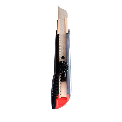 18 χιλιοστών 9 χιλιοστών Wheel Lock Drywall Utility Knife Μαύρο ABS σώμα με περιστρεφόμενο κουμπί
