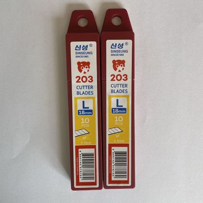 Επικίνδυνο 18mm Snap Cutter Blade 60 βαθμοί γωνία 0,5mm πάχος Sinseung L203