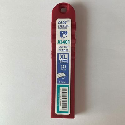 Επαγγελματικό 7 Τμήματα 25mm Silver Utility Cutter Blades Μαχαίρι 126mm για το κόψιμο λεπτό γυαλί
