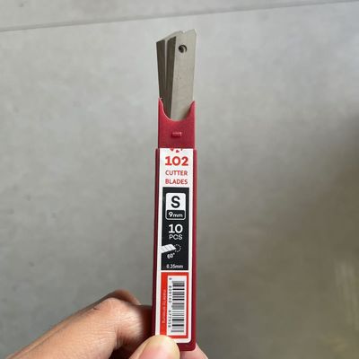 86mm μήκος Snap Off μαχαίρι λεπίδα SK2 υψηλού άνθρακα χάλυβα 12 τμήματα για καθαρές ακριβείς κοψίματα