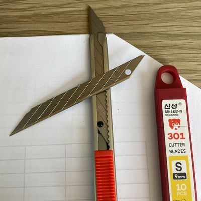 0.38mm Ασημένια λεπίδες κοπής 9mm για βαριά και βιομηχανική κοπή