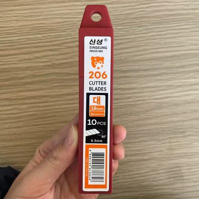 Μακροχρόνιες λεπίδες μαχαιριού 18 mm 14 τμήματα Μονάδα 0,5 mm Αδιάβροχη κατασκευή
